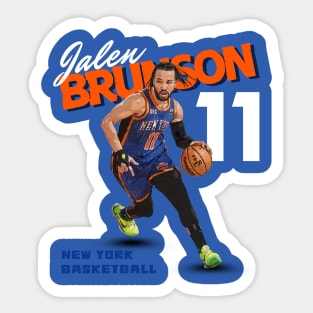 New York Jalen Brunson #11 Cartoon Basketball fans Sticker